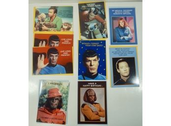 Lot Of 9 Star Trek Birthday Cards By Hallmark - NOS W/ Original Hallmark Envelopes