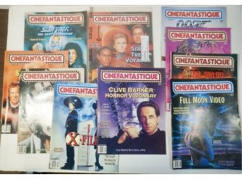 Lot Of 10 Cinefantastique Magazines Including Star Trek