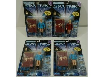 Lot Of 4 Playmates - Star Trek Figures - Christine Chapel, Janice Rand
