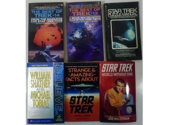 Lot Of 6 Different Star Trek Paperback Books Including Believe