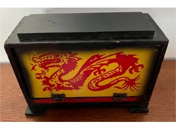 Vintage Chinese Asian Magician's Wood 'Magic Drawer' Box