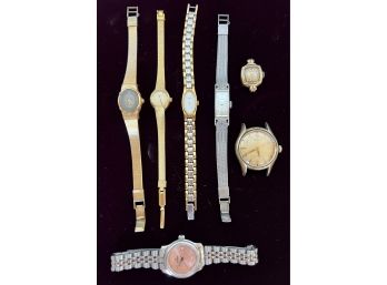 Vintage Watch LOT (7 Pieces) - Benrus - Gruen - Seiko - Pulsar - Lamarque