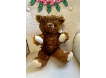 Vintage Mohair Teddy Bear Sweet & Charming Expression Button Eyes Moveable Joints 16' Length