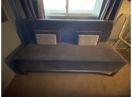 Gray Maraham Moleskin Sofa On Stainless Frame Made By A Boston Artist - #47