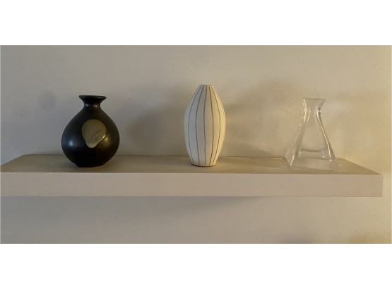 Sake Bottle And Two Vases - #45