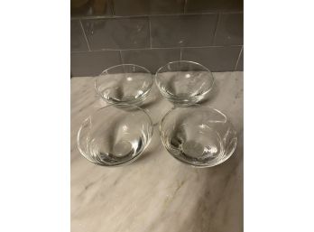 Four Clear Glass Bowls - #10