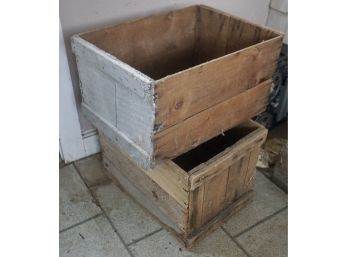 Lot Of 2 Wooden Crates