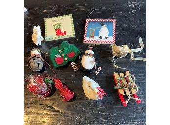 Lot Of 11 Misc Christmas Ornaments