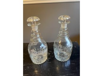 Pair Of Handblown Decanters 10'T
