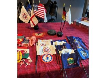 Lot Of Small Flags, Bicentennial, States & International