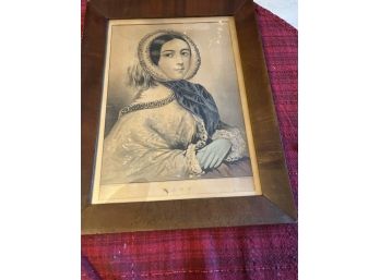 Antique Framed Mary 12 X 7