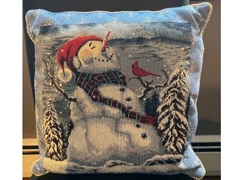 Snowman Pillow 17 X 17
