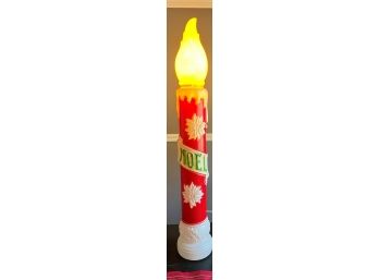 Empire Blo Mold Lighted Candlestick 'Noel' Working 38'T