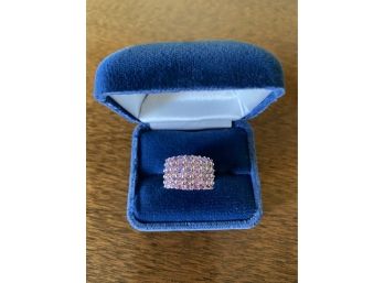 14K White Gold Pink Sapphire Gemstone Ring-15