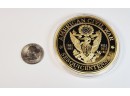 Huge 24k Gold Layered Proof Coin/medal 1864 American Civil War - 2nd Battle Of Franklin