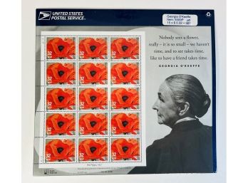 NEW Sealed Georgia O'Keeffe Full Sheet Of Fifteen 32 Cent Postage Stamps Scott 3069