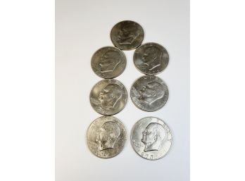 7 Eisenhower Dollars (1971 - 76 -Random Years)