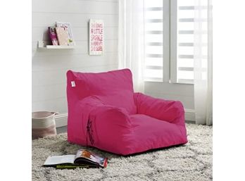 # 50 Loungie Comfy Indoor And Outdoor Nylon Self Expanding Foam Arm Chair, Fuchsia
