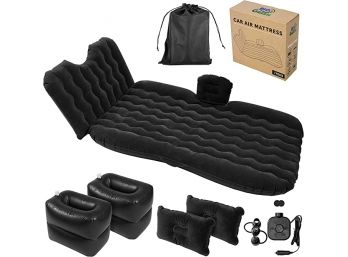 #177 RIO GREEN Car Air Mattress Inflatable Bed For Car And Camping 53 X 35 Cars Or SUV Backseat