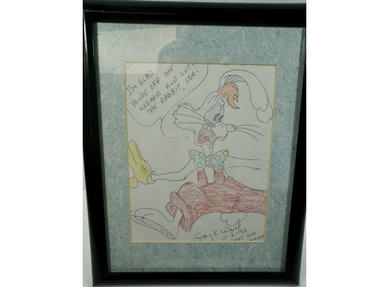Original Roger Rabbit Drawing Personalized Cartoon By Gary K Wolf