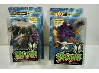 LOT OF 2- SPAWN ACTION FIGURES-CYBORG, THE MAXX
