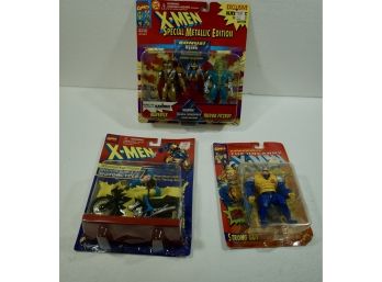X-Men Action Figures Lot Of 3 Including Wolverine, Maverick, Strongman