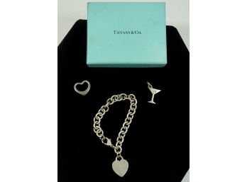 Tiffany Heart Bracelet , 2 Charms