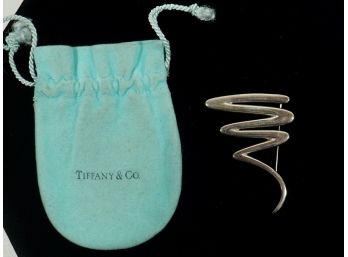 Tiffany Sterling Picasso Scribble Brooch 2 3/4'