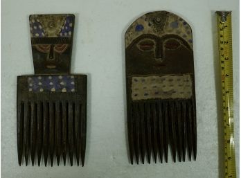 Ghana African Carved Combs