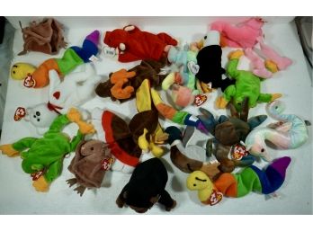 Lot Of 18 Rare Ty Beanie Babies