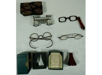 5 Pc Optical  Lot Including Dioptric Scope And Opera Glasses