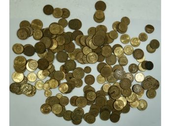 Huge Lot- Bag Full Of Yugoslavia 20 Para 1980 Brass KM#45 Coins 5-10-20-50 -over 200 Coins