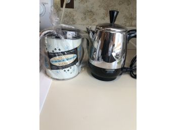 Faberware Coffee Pot & Vintage Sifter