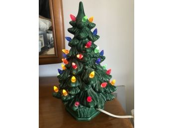 12' Ceramic Lighted Christmas Tree