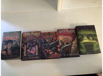 5 Harry Potter Hard Cover Books