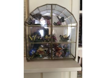 14 Porcelain Butterfly Display & Contents