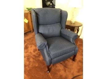 Blue Upholstered Chair (Recliner)