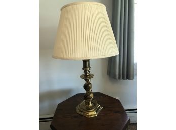 Pair Of Brass Lamps 27'H