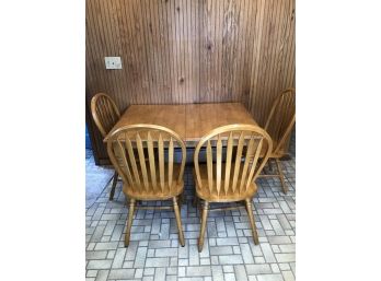 Oak Kitchen Table & Four Chairs