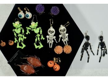 Fun Creepy Halloween Earring Lot Of 9 Pairs