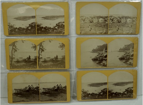 Lot Of 6 Stereo Views (Real Picture) Cape Ann Scenery