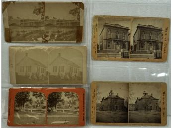 Lot Of 5 Stereo Views (Real Picture) Georgetown, Salem MA