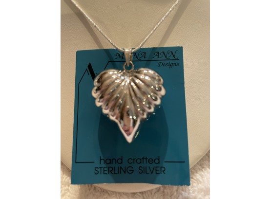 2. Sterling Silver Puffed Heart, 20 Chain