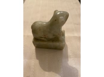 70. Vintage Hand Carved Zodiac Jade Rat