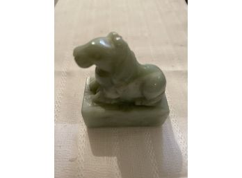 76. Vintage Hand Carved Zodiac Horse