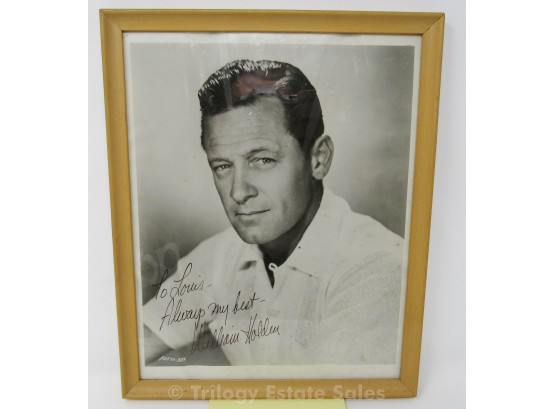 William Holden Autographed Studio Photo