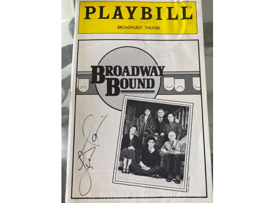 Linda Lavin Autographed Playbill For 'Broadway Bound'
