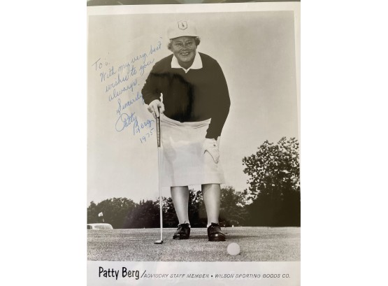 Two Autographed 8x10s Of Patty Berg, Golfer