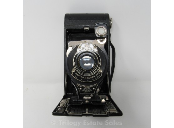 Kodak Hawk-Eye 2A Land Camera With Handmade Leather Case