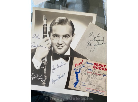 Benny Goodman Autograph Lot